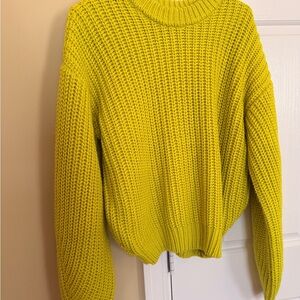 Show Me Your Mumu Chunky Knit Sweater | Size Medium | Chartreuse Green